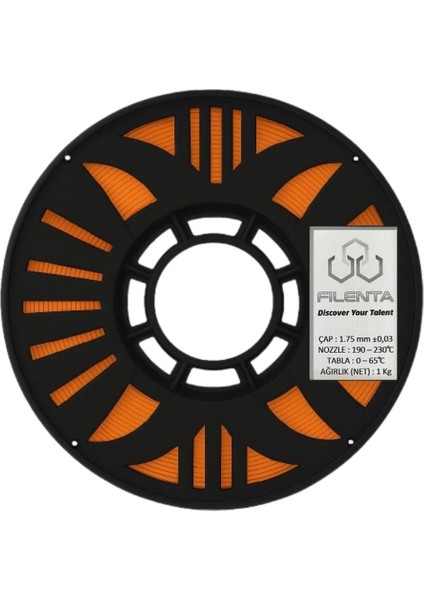 Turuncu Pla Premium Filament 1.75MM 1kg