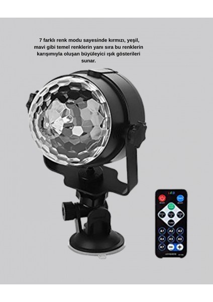 Müzik Ritmine Duyarlı Renkli Disko Topu – 7 Modlu Işıklı Parti Lambası modelleri
