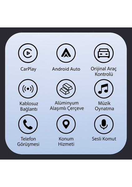 Kablosuz Carplay Android Auto Dönüştürücü – USB & Type-C Bağlantılı Araç Içi Akıllı Adaptör modelleri