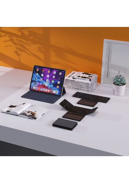 Katlanabilir Bluetooth Klavye + Touchpad Ultra Taşınabilir Type-C Şarj fiyatları