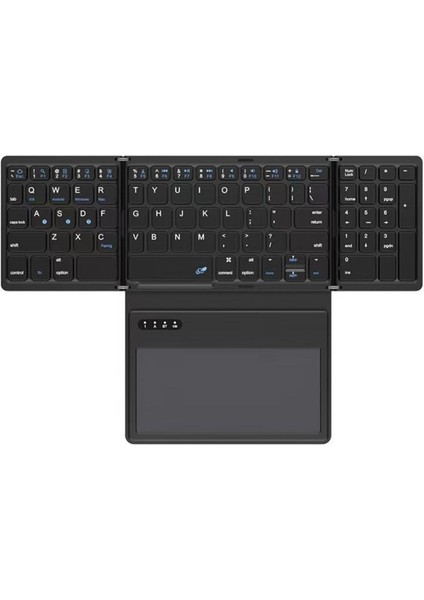 Katlanabilir Bluetooth Klavye + Touchpad Ultra Taşınabilir Type-C Şarj modelleri