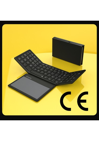 Katlanabilir Bluetooth Klavye + Touchpad Ultra Taşınabilir Type-C Şarj indirimleri