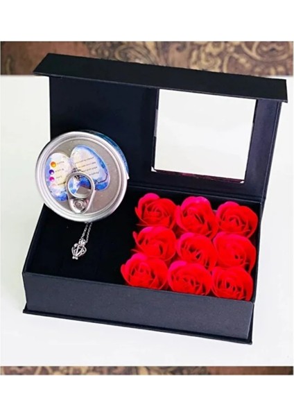 Gül Kutulu Sürpriz Konserve Içinde Kolye Hediye Seti – Romantik Sevgiliye Özel Hediye Kutusu indirimleri