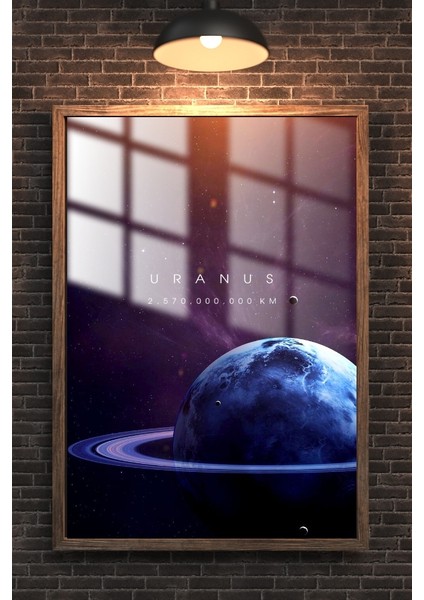 Uranüs Gezegen Çerçeveli Metal Poster Tablo fırsatları