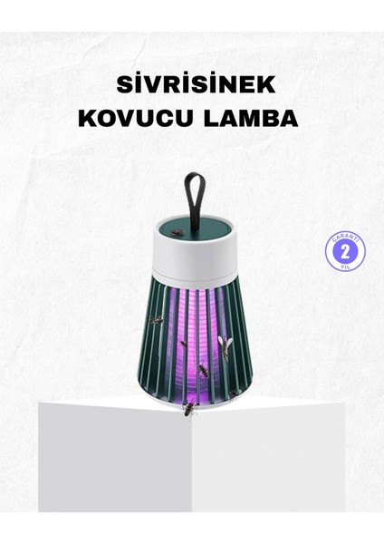 Şarjlı Mor Işıklı Sivrisinek Öldürücü Lamba – Sessiz ve Kimyasal Içermez