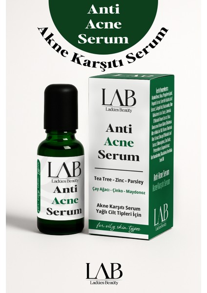 Lab Çay Ağacı Çinko Maydonoz Etkisi Ile Akne Karşıtı Serum