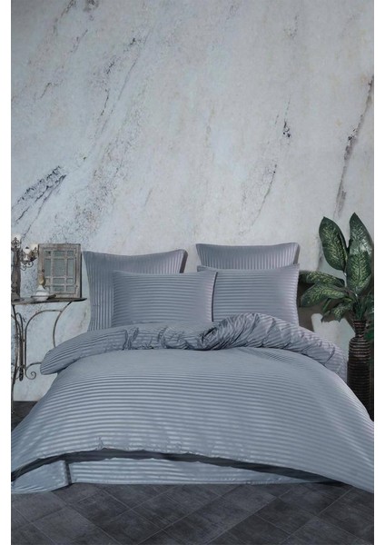 Mabel Network Nevresim Takımı Çizgili Pamuk Saten Çift Kişilik