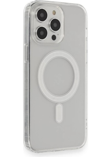 Iphone 13 Pro Max Kılıf Matte Şeffaf Magneticsafe - Şeffaf