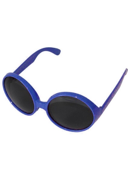 Ieg® Yuvarlak Yeşilçam 80 Li 90 Lı Yıllar Parti Gözlüğü Retro Mavi Renk