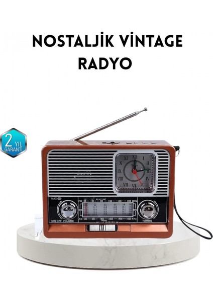 Dekoratif Vintage Radyo – Klasik Görünüm, Modern Fonksiyon ve Uzun Ömürlü Kullanım