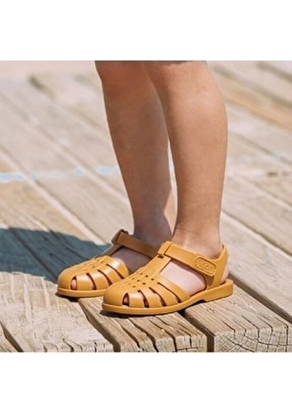 Bebek Çocuk Sandalet Suni Deri Taba Renk Casual Kullanım İçin 28 Numara