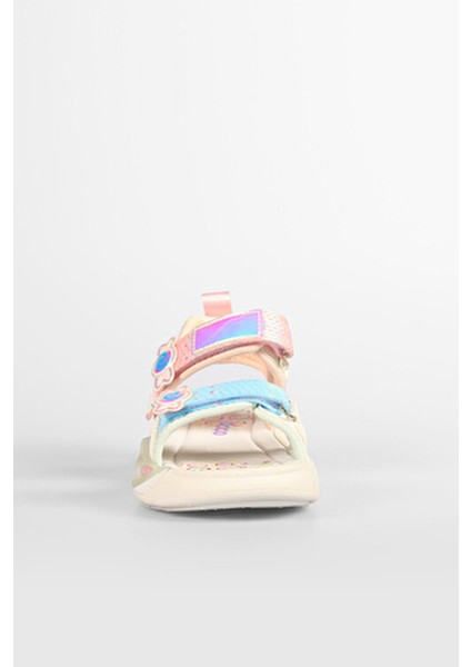 Kız Çocuk Sandalet Hafif Kalp Detaylı Eva Tabanlı Cırt Cırtlı Yaz Modelleri modelleri