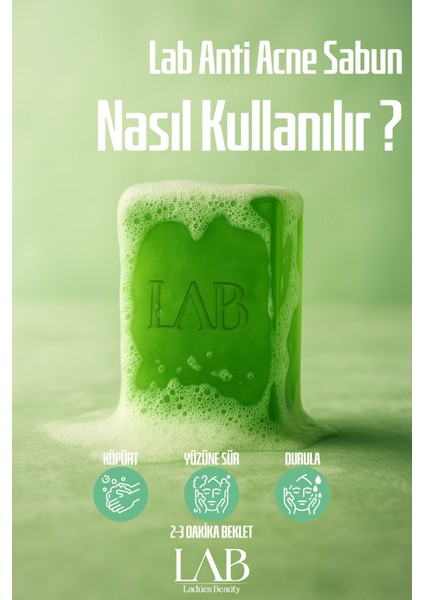 Lab Çay Ağacı Çinko Maydonoz Etkisi Ile Akne Karşıtı Sabun modelleri