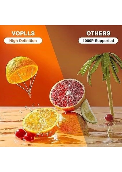 1080P Full Hd Destekli Taşınabilir Video Projektör HDMI USB Av fırsatları