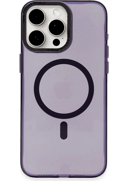 Iphone 15 Pro Max Kılıf Anka Pc Magneticsafe Sert Metal Kapak - Mor