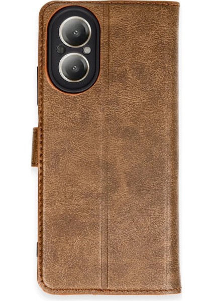 Realme 12 Lite Kılıf Trend S Plus Kapaklı Kılıf - Taba