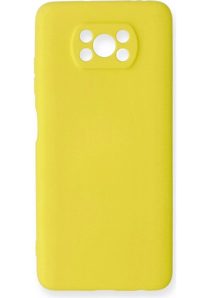 Xiaomi Pocophone X3 Kılıf Nano Içi Kadife Silikon - Sarı