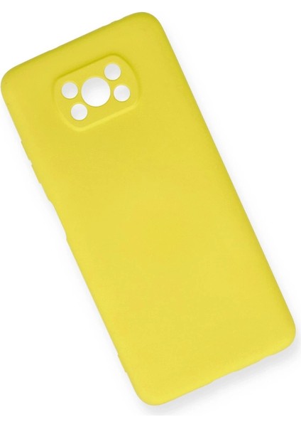Xiaomi Pocophone X3 Kılıf Nano Içi Kadife Silikon - Sarı modelleri