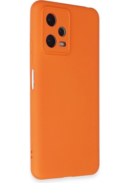 Xiaomi Redmi Note 12 5g Kılıf Nano Içi Kadife Silikon - Turuncu