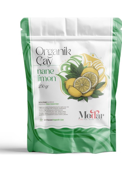 Gerçek Meyve Parçacıklı Organik Nane Limon Çayı 250 gr modelleri