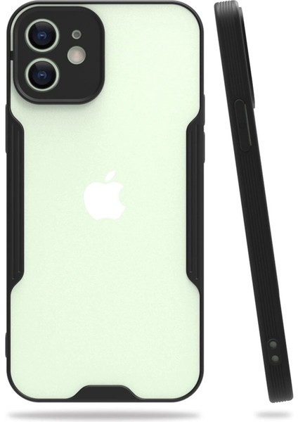Iphone 12 Kılıf Platin Silikon - Siyah