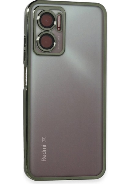 Xiaomi Redmi Note 11E Kılıf Lensli Silikon - Yeşil