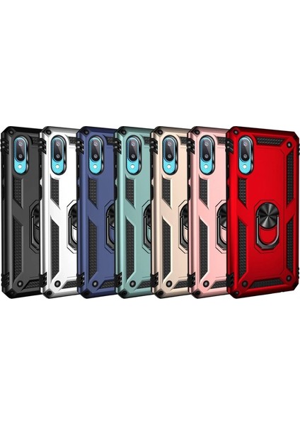 Samsung Galaxy A02 Kılıf Sofya Yüzüklü Silikon Kapak - Yeşil fırsatları