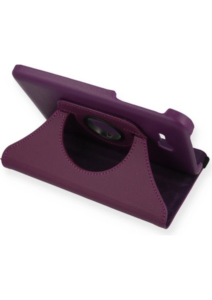 Samsung Galaxy T110 / T113 Tab 3 Lite 7 Kılıf 360 Tablet Deri Kılıf - Mürdüm