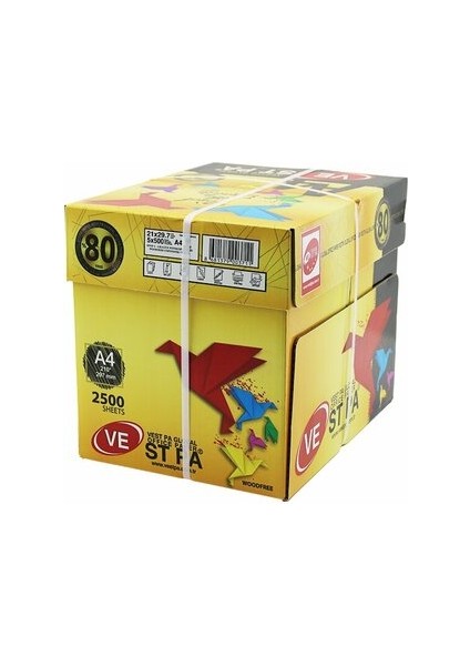 VE STPA OFFICE PAPER A4 FOTOKOPİ KAĞIT 2500LÜ 210X297MM (5224)