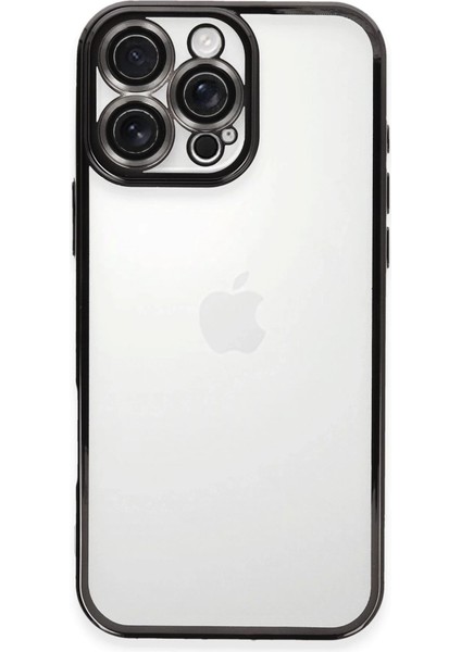 Iphone 16 Pro Kılıf Lensli Silikon - Siyah
