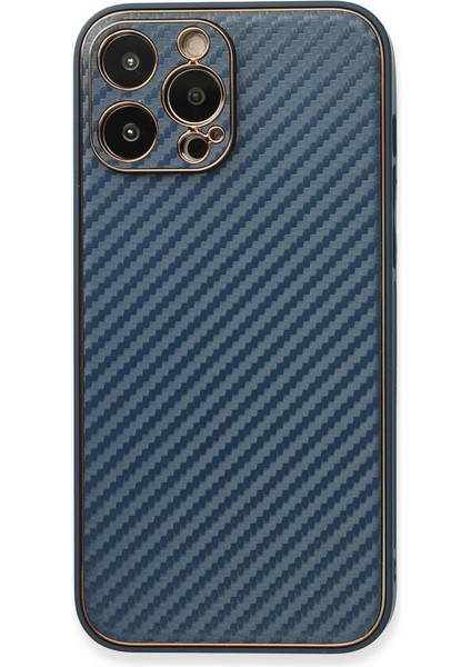 Iphone 13 Pro Max Kılıf Coco Karbon Silikon - Mavi