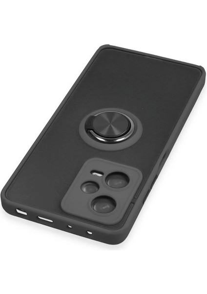 Xiaomi Redmi Note 12 5g Kılıf Montreal Yüzüklü Silikon Kapak - Siyah fırsatları