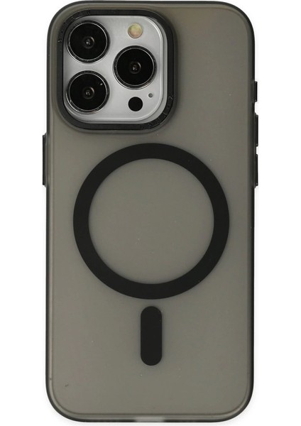 Iphone 15 Pro Kılıf Lodos Magneticsafe Mat Kapak - Siyah