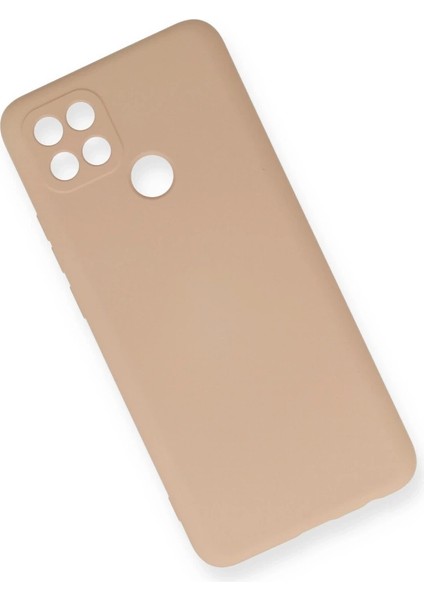 Oppo A15 Kılıf Nano Içi Kadife Silikon - Pudra modelleri