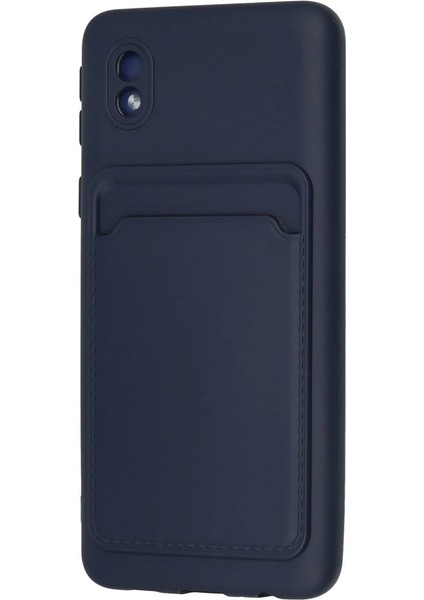 Samsung Galaxy A01 Core Kılıf Kelvin Kartvizitli Silikon - Lacivert modelleri