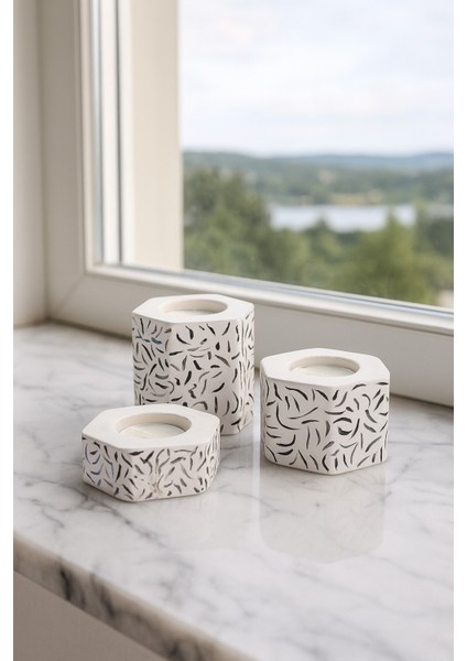 Dekoratif Tealight Mumluk (Desenli)