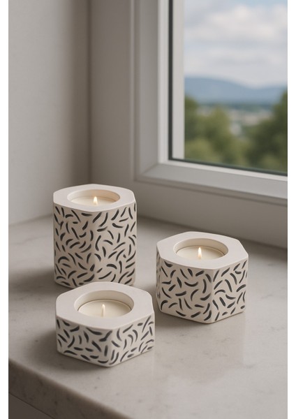 Dekoratif Tealight Mumluk (Desenli) fiyatları