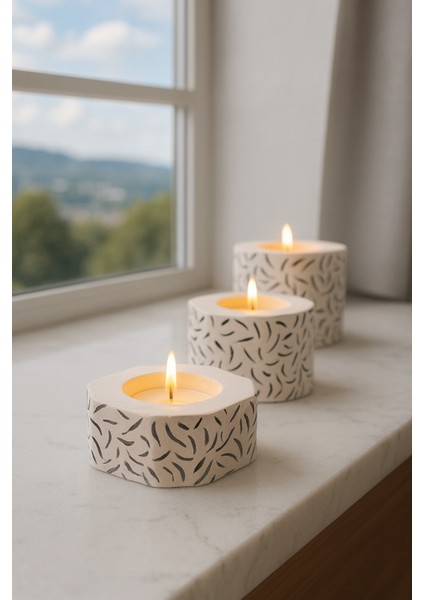 Dekoratif Tealight Mumluk (Desenli) modelleri
