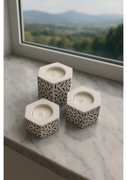 Dekoratif Tealight Mumluk (Desenli) fırsatları