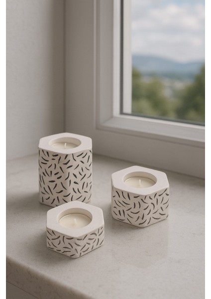 Dekoratif Tealight Mumluk (Desenli) indirimleri