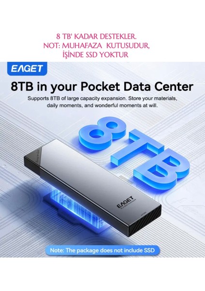 SE630D M2 Nvme+Sata Muhafaza Kutusu Çift Protokol Ce Lisanslı 2280/2260/2242/2230/ 10Gbps 3.2 Yüksek Hızlı Son Nesil Teknoloji Metal Sağlam Orjinal Şık Tasarım modelleri