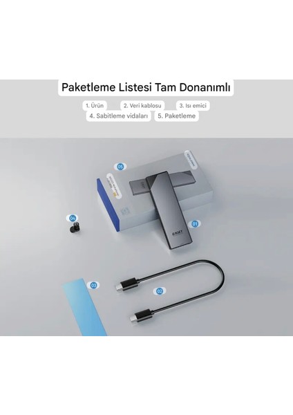 SE630D M2 Nvme+Sata Muhafaza Kutusu Çift Protokol Ce Lisanslı 2280/2260/2242/2230/ 10Gbps 3.2 Yüksek Hızlı Son Nesil Teknoloji Metal Sağlam Orjinal Şık Tasarım