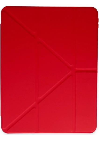 Ipad Pro 12.9 (2021) Kılıf Kalemlikli Mars Tablet Kılıfı - Kırmızı modelleri