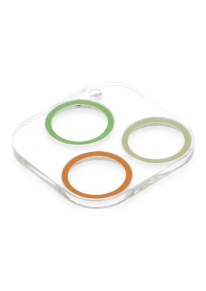 Iphone 13 Pro Max Renkli Kamera Lens Koruma Cam - Sarı-Turuncu modelleri