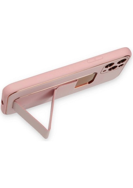 Iphone 11 Pro Max Kılıf Coco Deri Standlı Kapak - Pembe modelleri