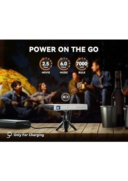 Goodee 4K Mini Projektör 1080P, Wifi ve Bluetooth, Tripod ve Çanta Ile fiyatları