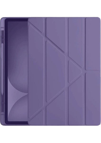 Ipad Pro 11 (2024) Kılıf Kalemlikli Hugo Tablet Kılıfı - Mor