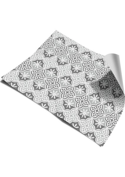 Laminasyonlu Kar Tanesi Karo Taş Desen Yer Kendinden Yapışkanlı Kaplama Folyosu 60 cm x 100 cm fiyatları