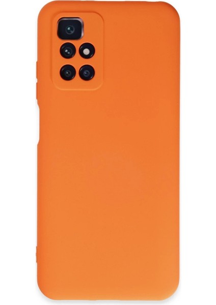 Xiaomi Redmi 10 2022 Kılıf Nano Içi Kadife Silikon - Turuncu