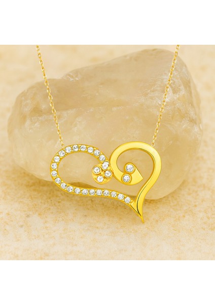 14 Ayar Altın Yılan Kalp Kolye indirimleri